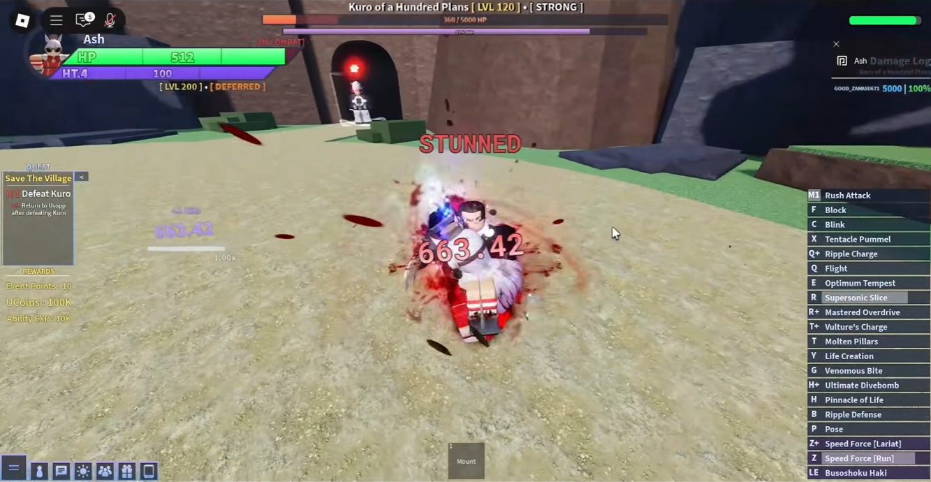 Fighting NPCs in Roblox A Universal Time (AUT)