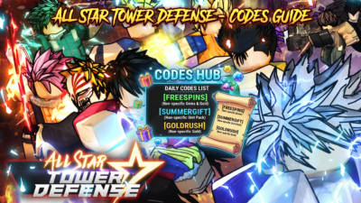 Roblox All Star Tower Defense codes banner