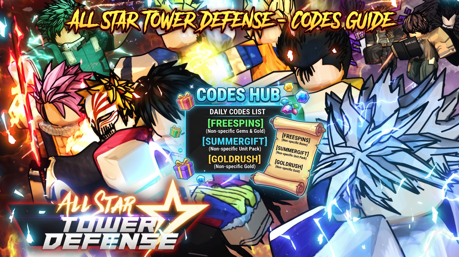 All Star Tower Defense (ASTD) codes for September 2026