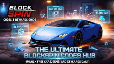 Roblox BlockSpin codes banner
