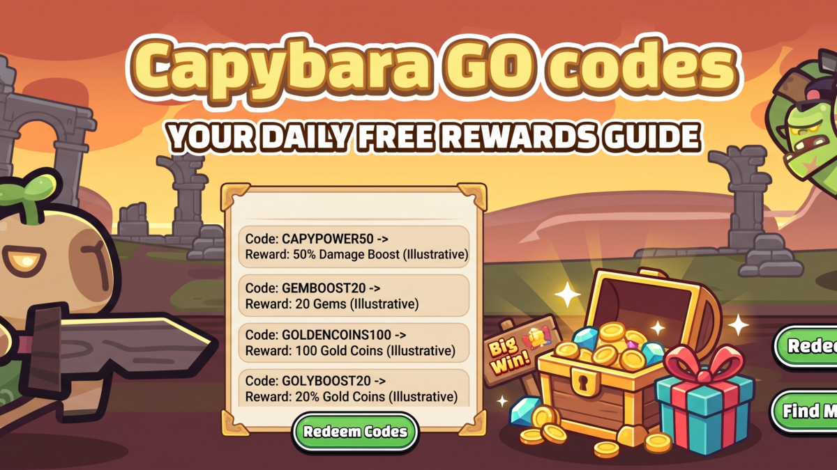 Capybara GO codes for September 2026