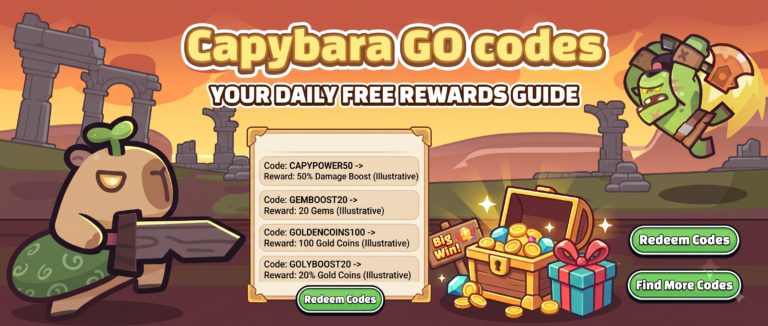 Capybara GO codes banner