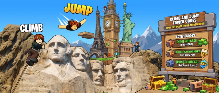 Roblox Climb and Jump Tower codes banner