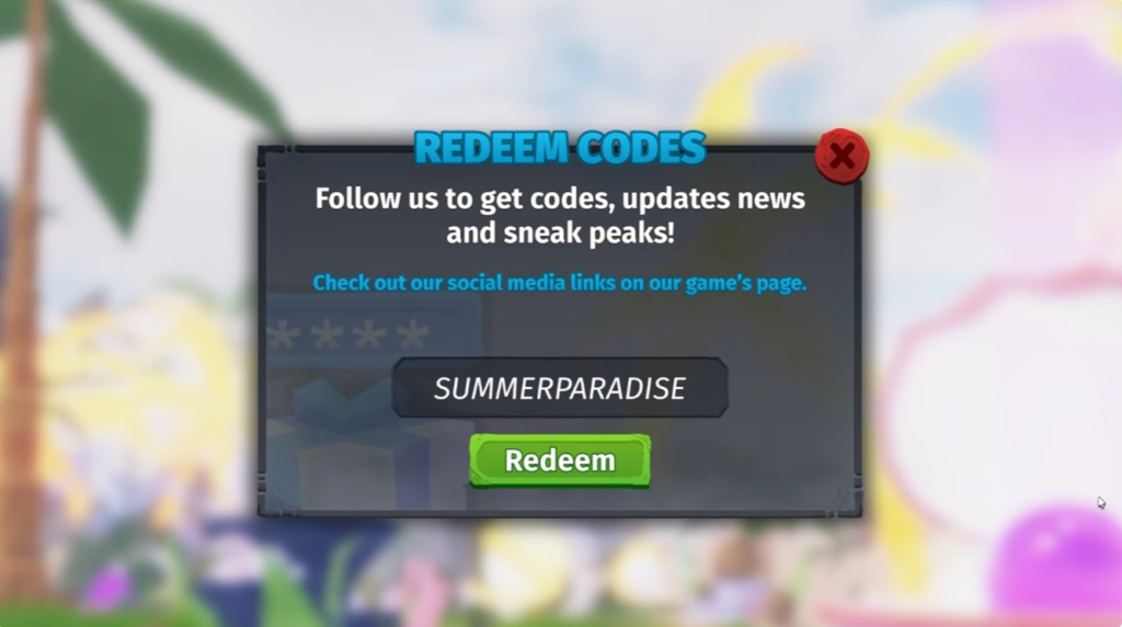 Creatures of Sonaria code redeem