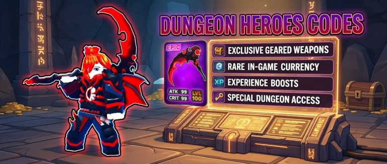 Roblox Dungeon Heroes codes banner