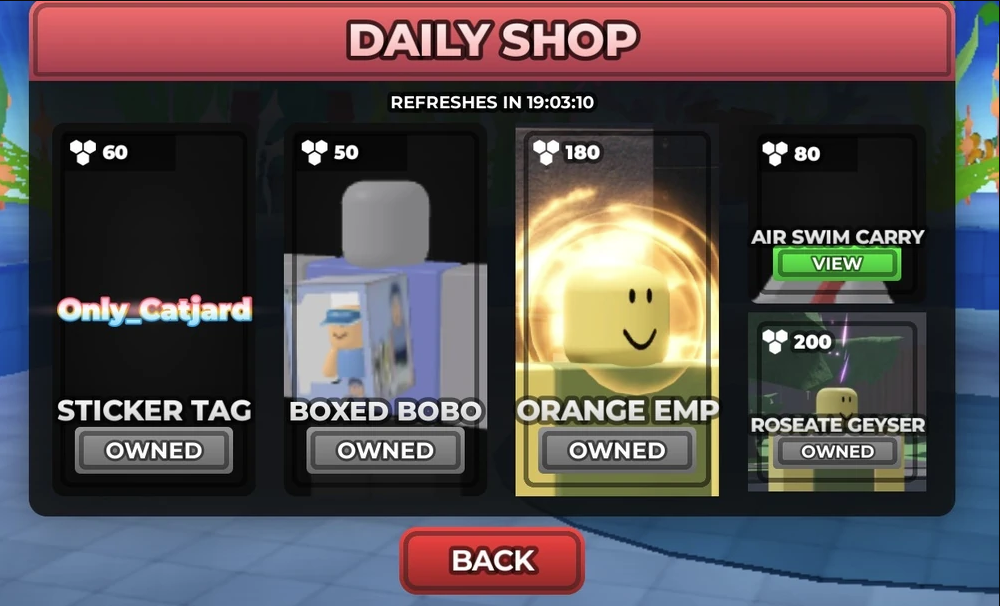 The Daily Shop in Roblox Evade