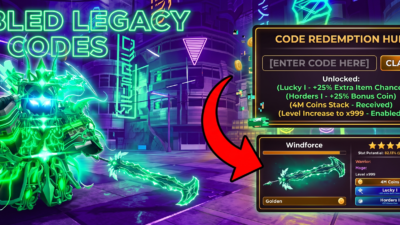 Roblox Fabled Legacy codes banner