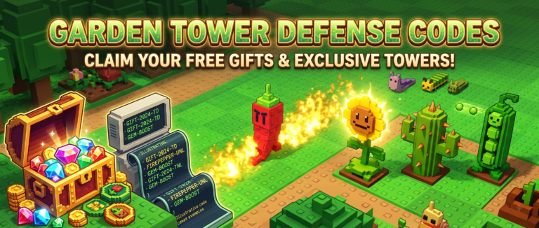 Roblox Garden Tower Defense codes banner