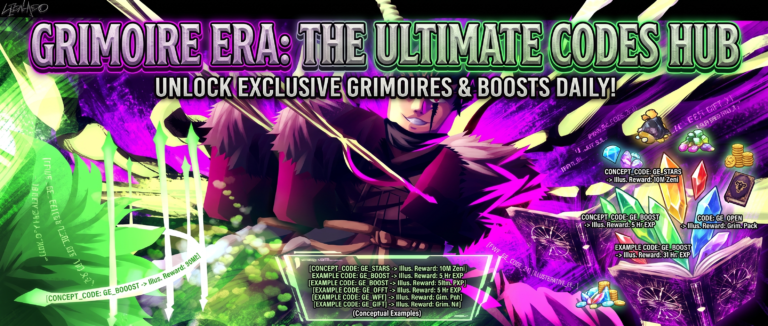 Roblox Grimoire Era codes banner