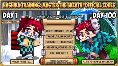 Roblox Hashira Training codes banner