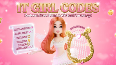 Roblox It Girl codes banner