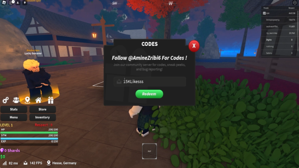 Jujutsu Piece code redeem