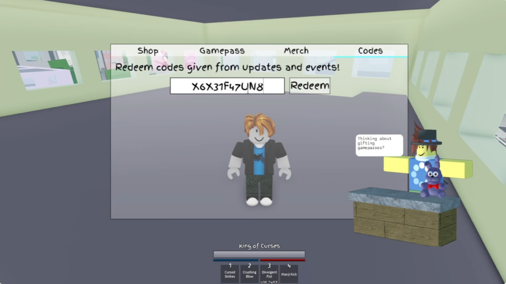 Jujutsu Shenanigans code redeem
