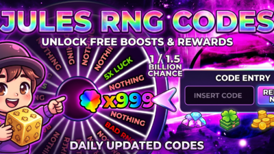 Roblox Jules RNG codes banner