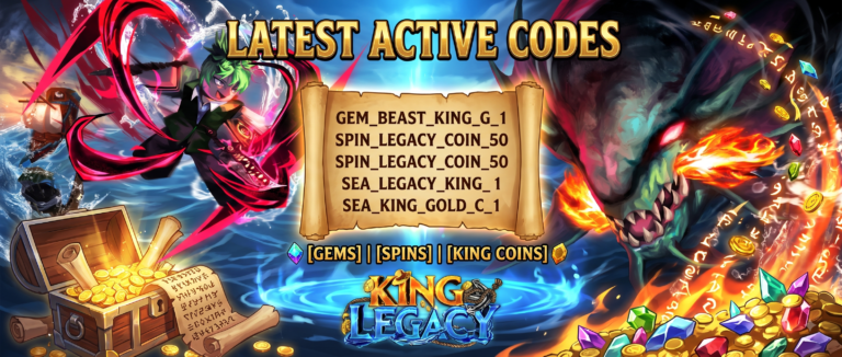 Roblox King Legacy codes banner
