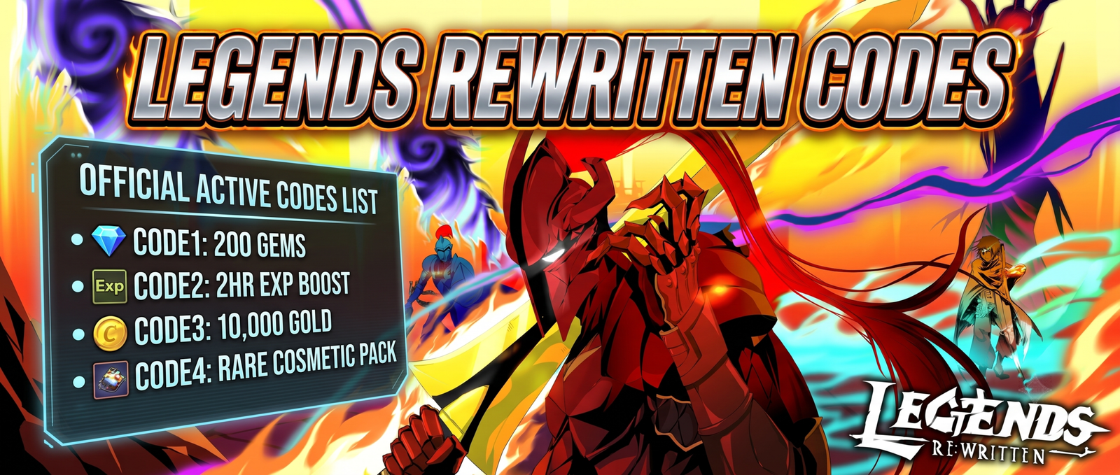 Legends ReWritten Codes for September 2026