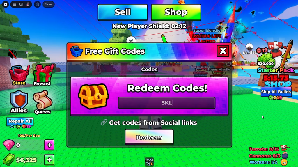 Missile Empire code redeem