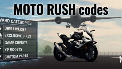 Roblox MotoRush codes banner