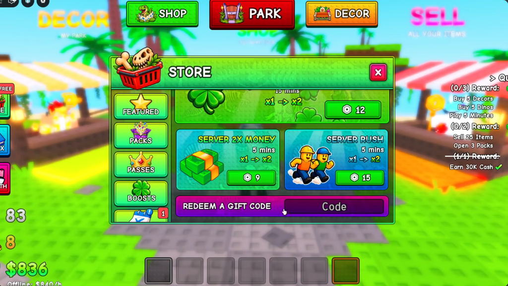 My Dino Park code redeem