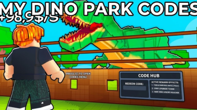 Roblox My Dino Park codes banner