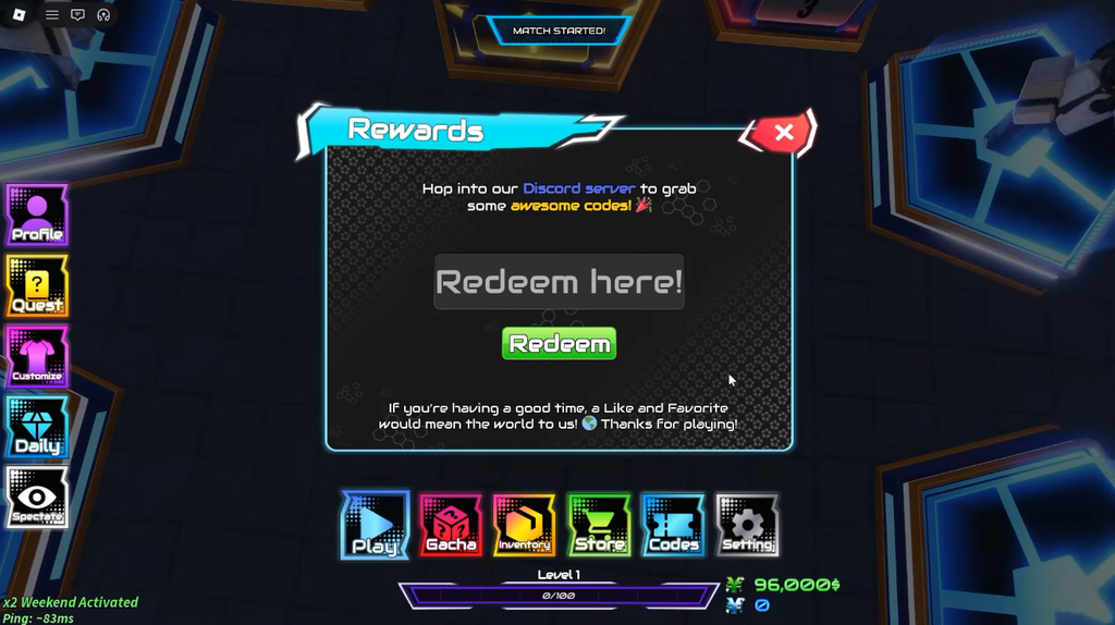 Project Egoist code redeem