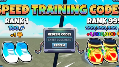 Roblox Speed Training codes banner