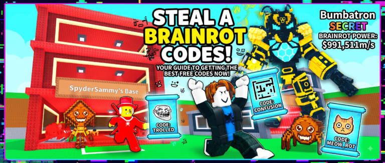 Roblox Steal a Brainrot codes banner