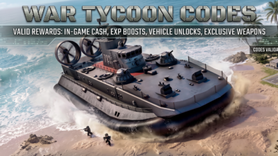 Roblox War Tycoon codes banner