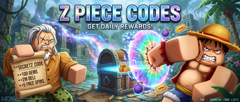 Roblox Z Piece codes banner