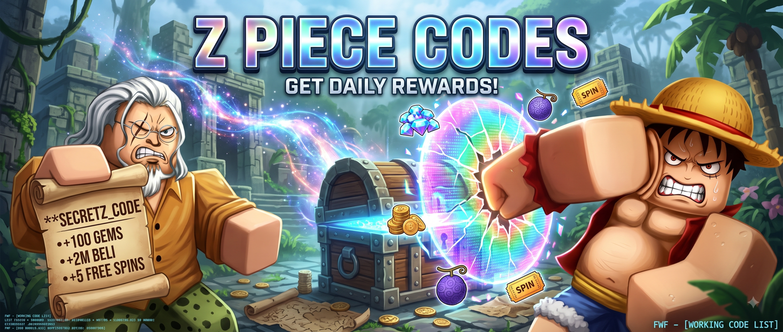 Z Piece codes for September 2026