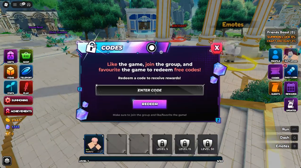 Anime Overseer code redeem