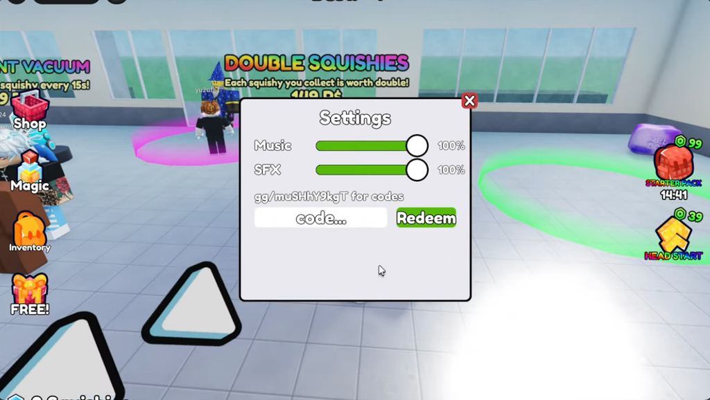 Clean the Squishies code redeem