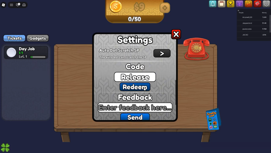 Scratchy Loot code redeem