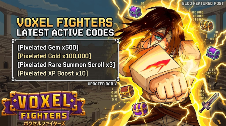 Roblox Voxel Fighters codes banner