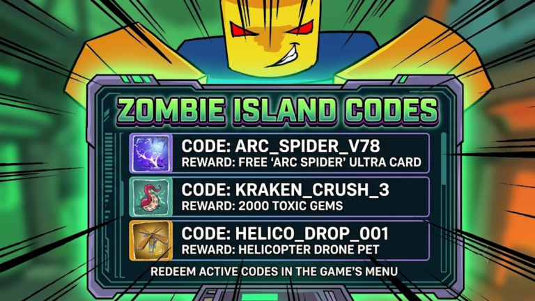 Roblox Zombie Island codes banner